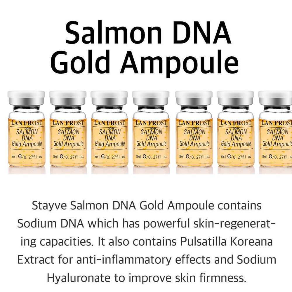 Korea 8ml Salmon DNA Gold Ampo - Luxury Skincare Korea review and price