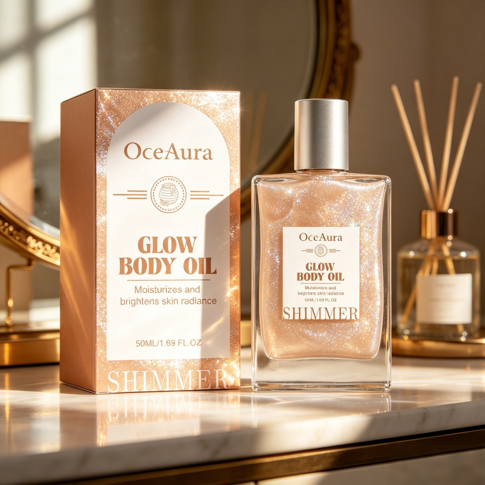 OceAura Honey Glow Body Oil Si - Luxury Natural Skincare review and price