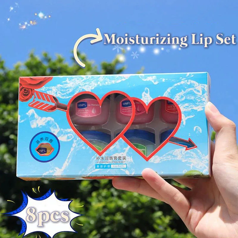 8 Pieces Set Lip Balm Moisturi - Luxury Skincare Korea review and price